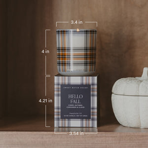 Sweet Water Decor Hello Fall 12 oz Boxed Soy Candle