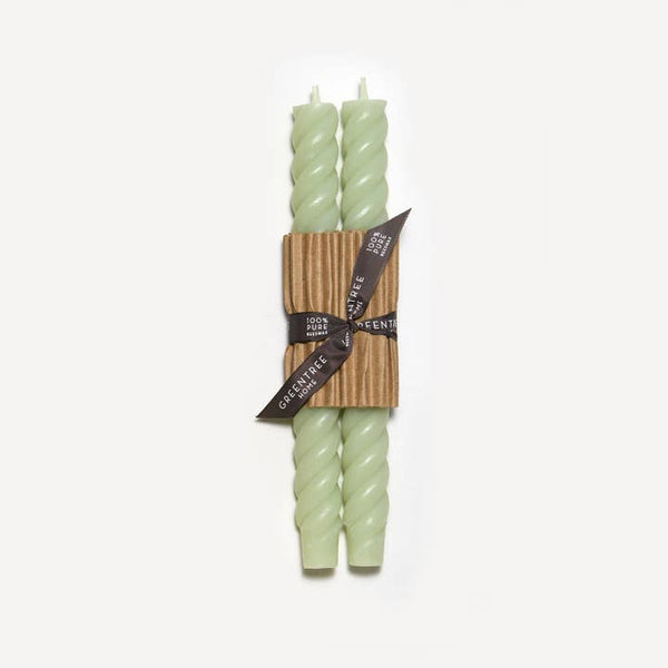Greentree Home Candle, 10" Rope Unscented Taper Handmade Beeswax Candles
