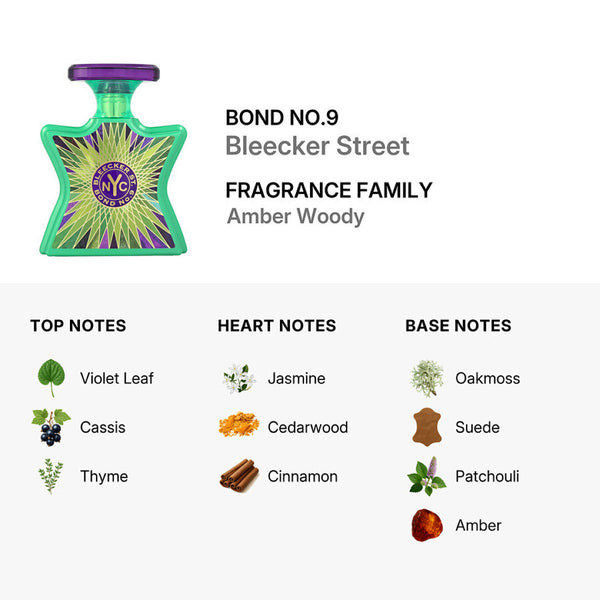 Bond No. 9 Bleecker St Eau de Parfum 100ml (3.4oz) | Luxury NYC Unisex Fragrance, Long Lasting Woody
