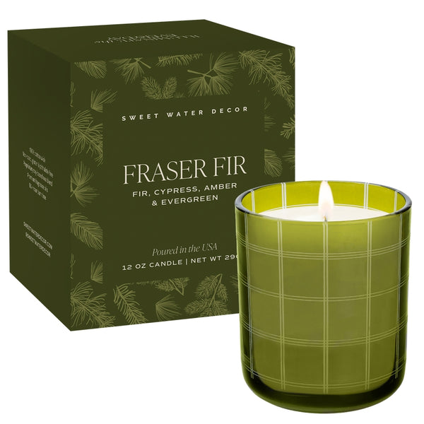 Sweet Water Decor Fraser Fir 12 oz Boxed Soy Candle