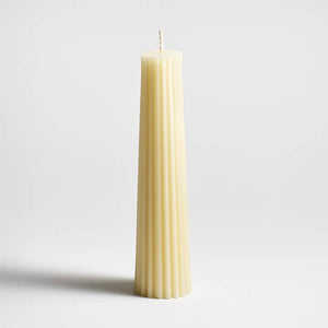 Greentree Home Candle, Petite Pillar Unscented Taper Handmade Beeswax Candles