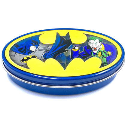 DC Comics Batman Nemesis Candy Tin, 1.2 Ounces of Sour Blue Raspberry Batman Logo Candy - 12 Count Display Box