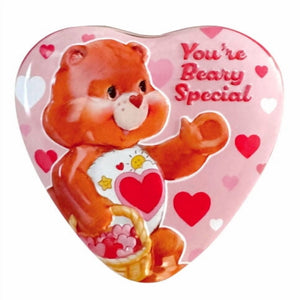 Valentines Day Care Bears Hard Candy Heart Shaped Tin Sweet Cherry Vanilla 1.2 Ounces Tin, 12 Count Display Box