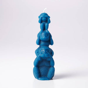Greentree Home Candle, Wise Monkey Unscented Handmade Beeswax Sculptural Animal Candles