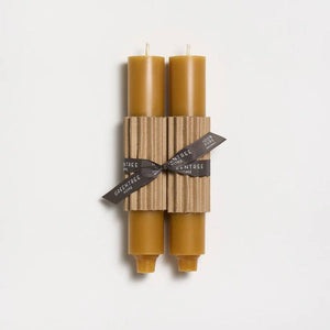 Greentree Home Candle, 9" Column Unscented Taper Handmade Beeswax Candles