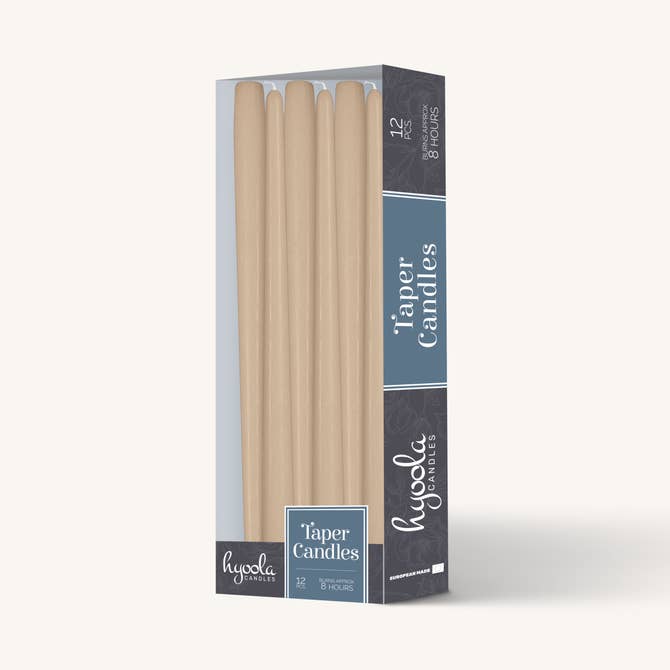 Sahara Taper Candles - 10 Inch - 12 Pack