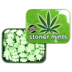 Boston America Stoner Mints Collectible Tin, 1.5 Ounce Green Mint Candy Tin - 18 Count Display Box