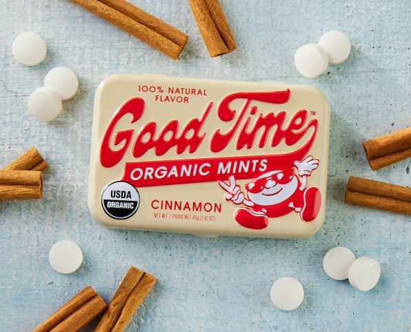 Good Time Organic Mints Candy, 1.41 Ounce (40g) Tin - 6 Count Display Tray