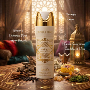 Lattafa Bade'E Al Oud Honor & Glory Unisex Perfumed Body Spray, 200 ml/6.67 fl.oz.