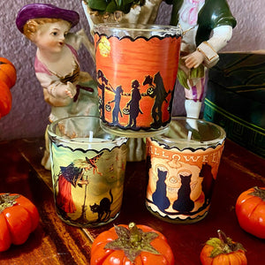 Seventh Muse, Halloween Votives with Vintage Pictures - Soy Wax