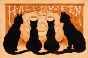 Seventh Muse, Halloween Votives with Vintage Pictures - Soy Wax