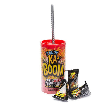 Kandy KA-BOOM Sour Cherry Popping Candy Explosions, 0.56 Ounces - 12 Count Display Box