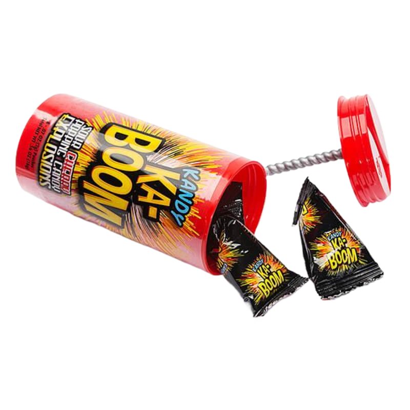 Kandy KA-BOOM Sour Cherry Popping Candy Explosions, 0.56 Ounces - 12 Count Display Box