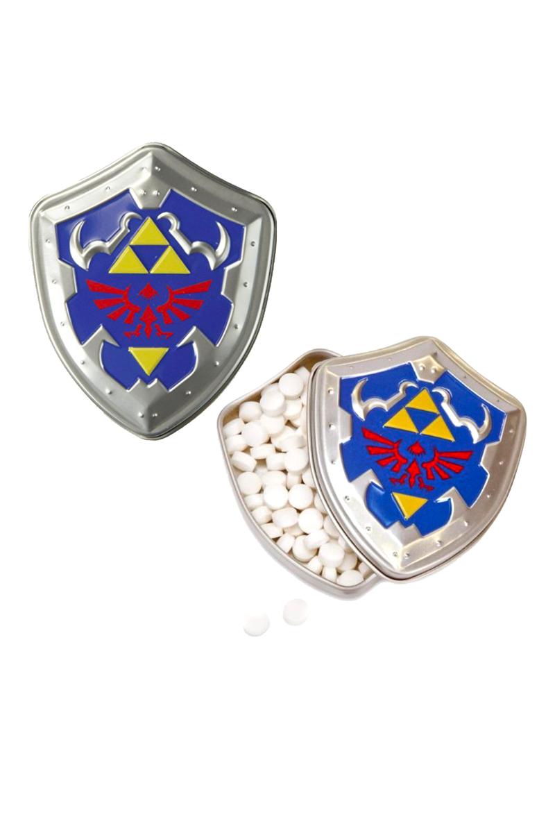 Nintendo Legend of Zelda Shield Shaped Mints, 0.7 Ounce Peppermint Candy in Collectible Tin - 18 Count Display Box