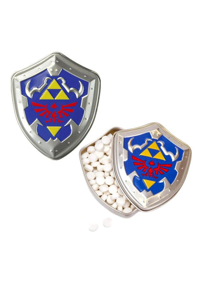 Nintendo Legend of Zelda Shield Shaped Mints, 0.7 Ounce Peppermint Candy in Collectible Tin - 18 Count Display Box