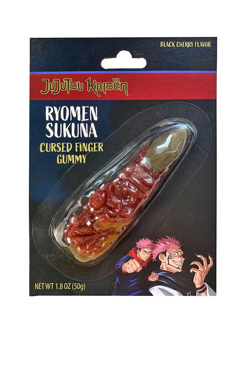 Jujutsu Kaisen Ryomen Sukuna Cursed Finger Gummy Candy - Black Cherry Flavored - Realistic Life Size Gummy