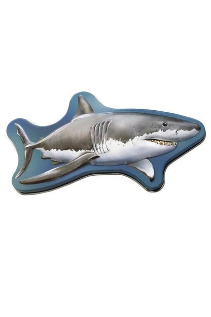 Maneater Shark Body Parts Shaped Candy in Collectible Tin, 1.0 Ounce Sour Orange Body Parts Shaped Candy - 12 Count Display Box