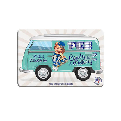 Pez Collector Candy Tin With 40+ Rolls Of Assorted Candy