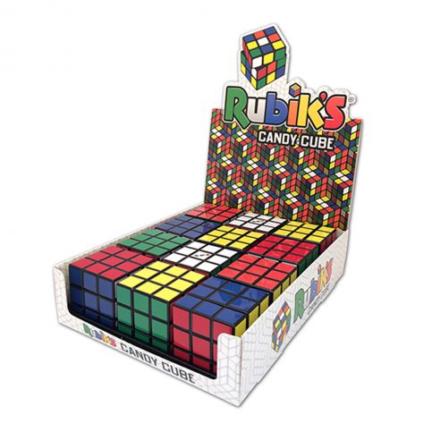 Rubik's Cube Candy Cube Tin, 1.5 Ounce Colorful Fruit Sours Candy