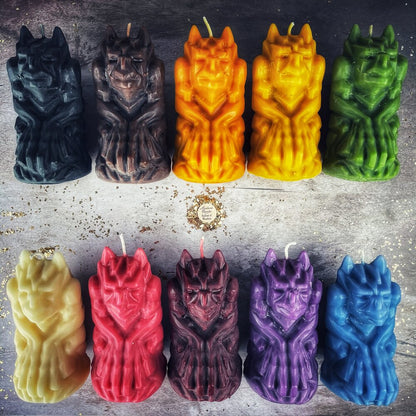 Beeswax Gargoyle Protector Spell Candle - Powerful Guardian & Protection Magic