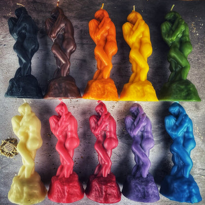 Beeswax Lovers' Passion Spell Candle - Ignite Romance & Desire Magic
