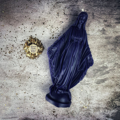 Beeswax Queen of Heaven Spell Candle - Divine Protection & Unconditional Love Magic