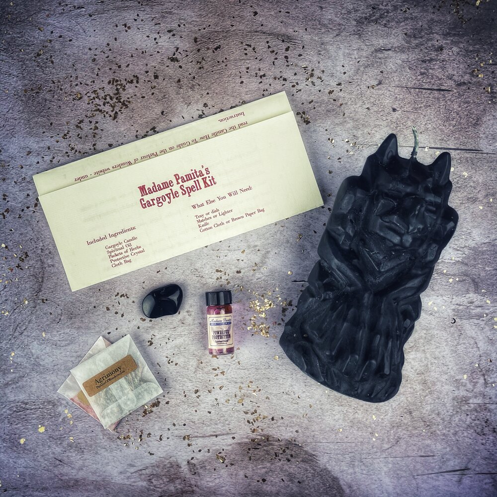Gargoyle Protection Candle Spell Kit - Powerful Guardian Magic