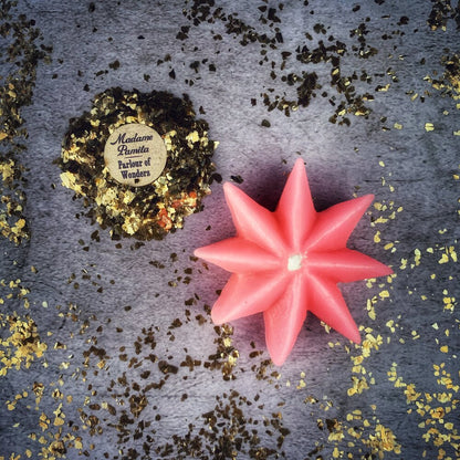 Beeswax Mystic Star Spell Candle - Manifestation & Spiritual Power Magic