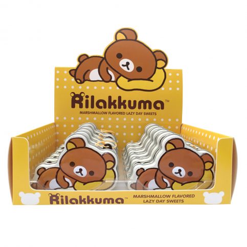 Rilakkuma Marshmallow Flavored Lazy Day Sweets Candy, 7 Ounce Tin - 12 Count Display Box