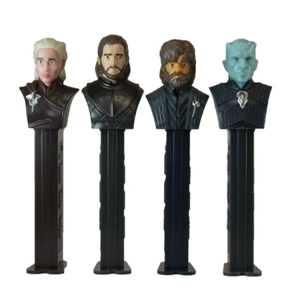 PEZ Candy Game of Thrones Gift Tin, 4 Candy Dispensers Plus 6 Rolls Assorted Fruit Candy, 1 Count, 1.74 oz