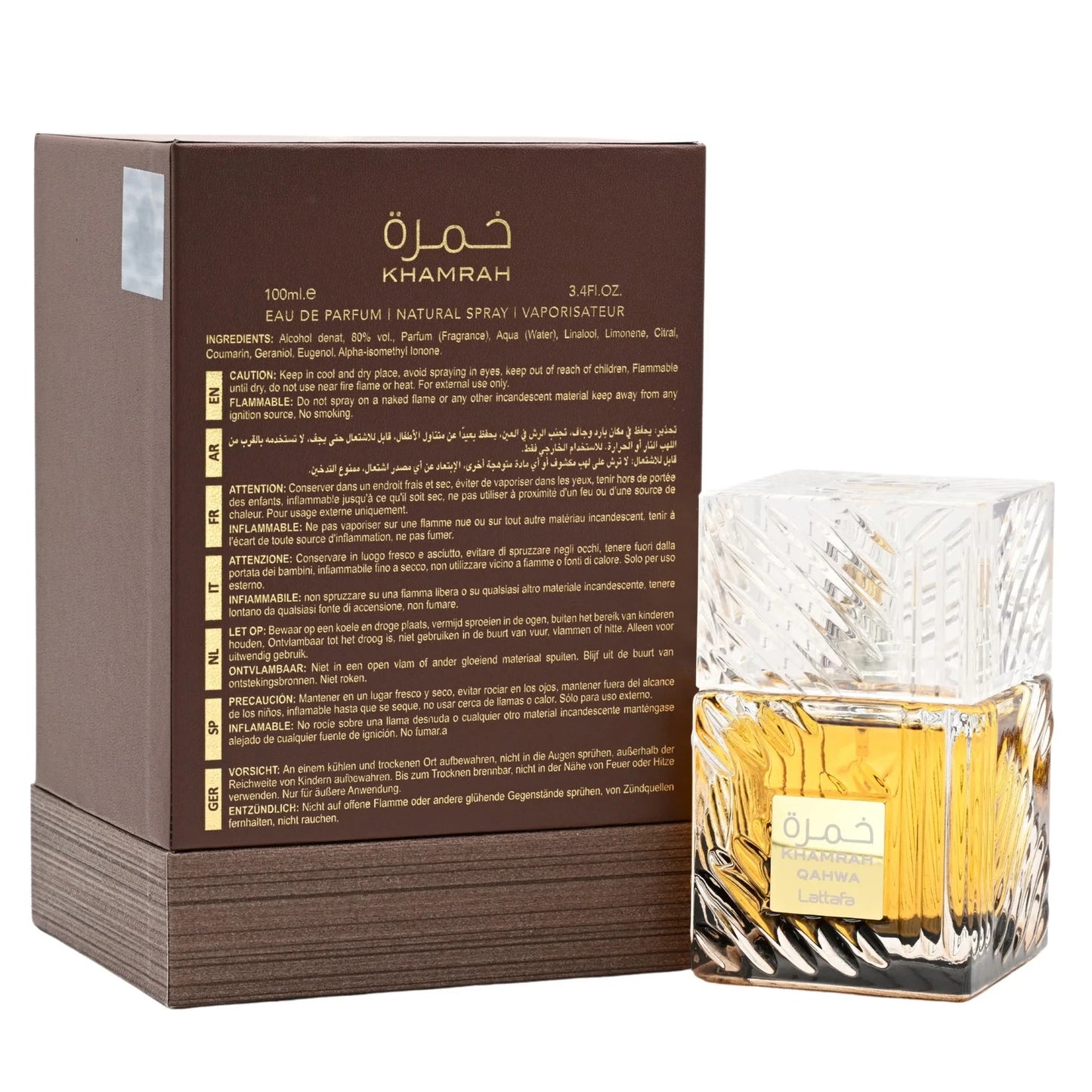 Lattafa Khamrah Qahwa Eau de Parfum Unisex Perfume, 100 ml