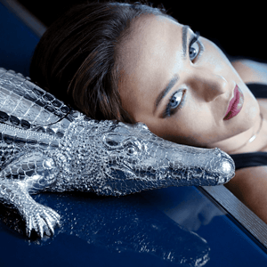 Silver Grand Alligator Candle