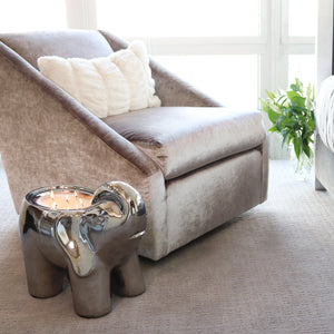 Silver Grand Elephant Candle