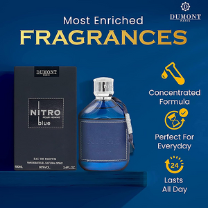 DUMONT NITRO blue POUR HOMME EAU DE PARFUM 100ml Men's Woody Fragrance