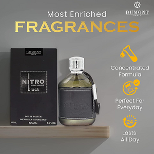 DUMONT NITRO black POUR HOMME EAU DE PARFUM 100ml Men's Fragrance