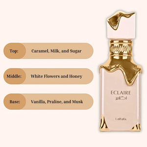 Lattafa Eclaire for Women Eau de Parfum Spray, 3.4 Ounce / 100 ml