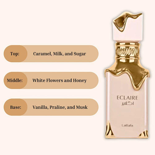 Lattafa Eclaire for Women Eau de Parfum Spray, 3.4 Ounce / 100 ml