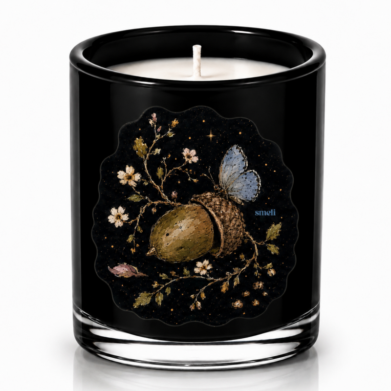 Smeli 9 Ounce Soy Wax Candle, Fallen