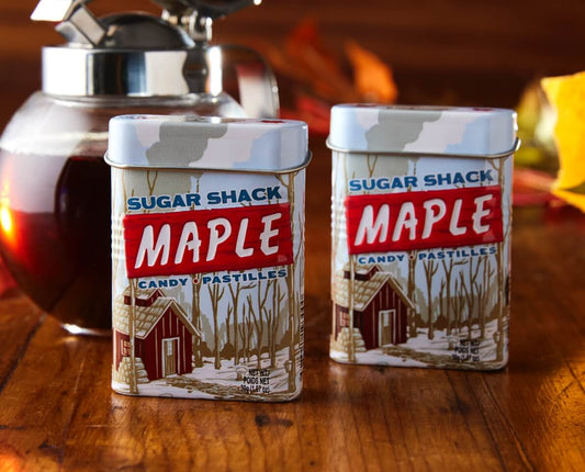 Sugar Shack Maple Candy, 1.07 Ounce (30g) Tin - 12 Count Display Box