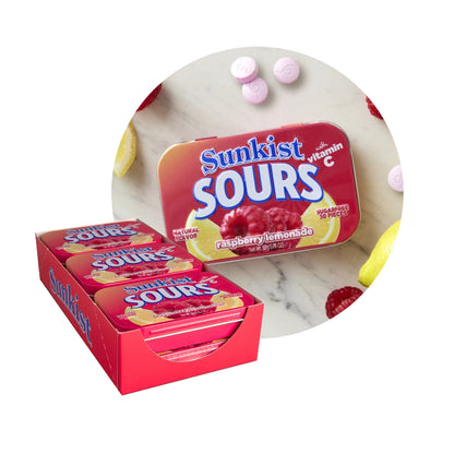 Sunkist Sours Sugar Free Candy, 1.76 Ounce (50g) Tin - 6 Count Display Tray