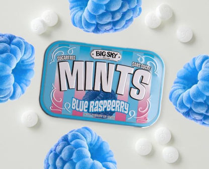 Big Sky Sugar Free Mint Candy, 1.76 Ounce (50g) Tin - 6 Count Display Tray