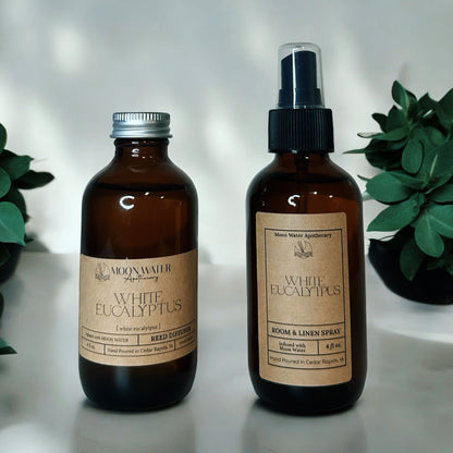 White Eucalyptus -  ROOM & LINEN SPRAY, Fresh Clean Aromatherapy Scent -- by Moon Water Apothecary!
