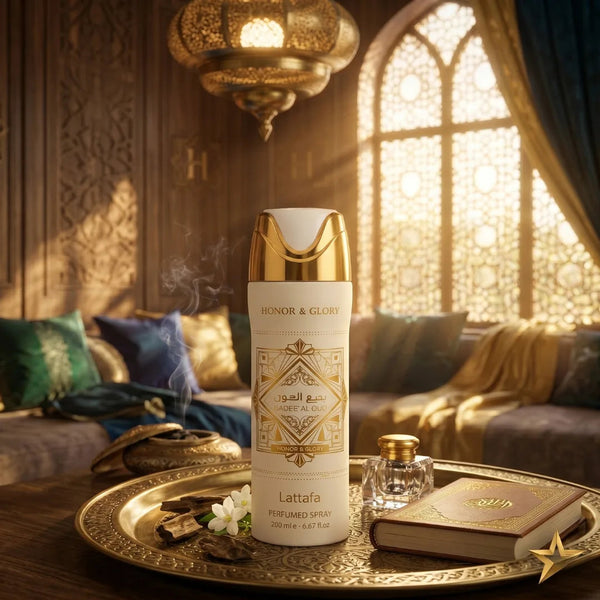 Lattafa Bade'E Al Oud Honor & Glory Unisex Perfumed Body Spray, 200 ml/6.67 fl.oz.
